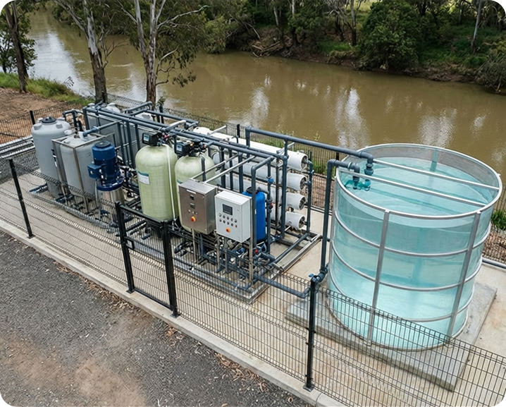 Water treatment installation
